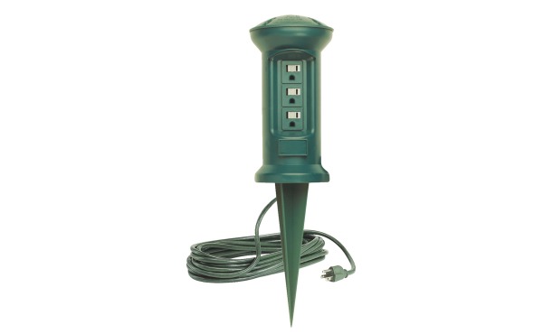 Do it 3-Outlet 13A Outdoor Power Stake with 15 Ft. Cord